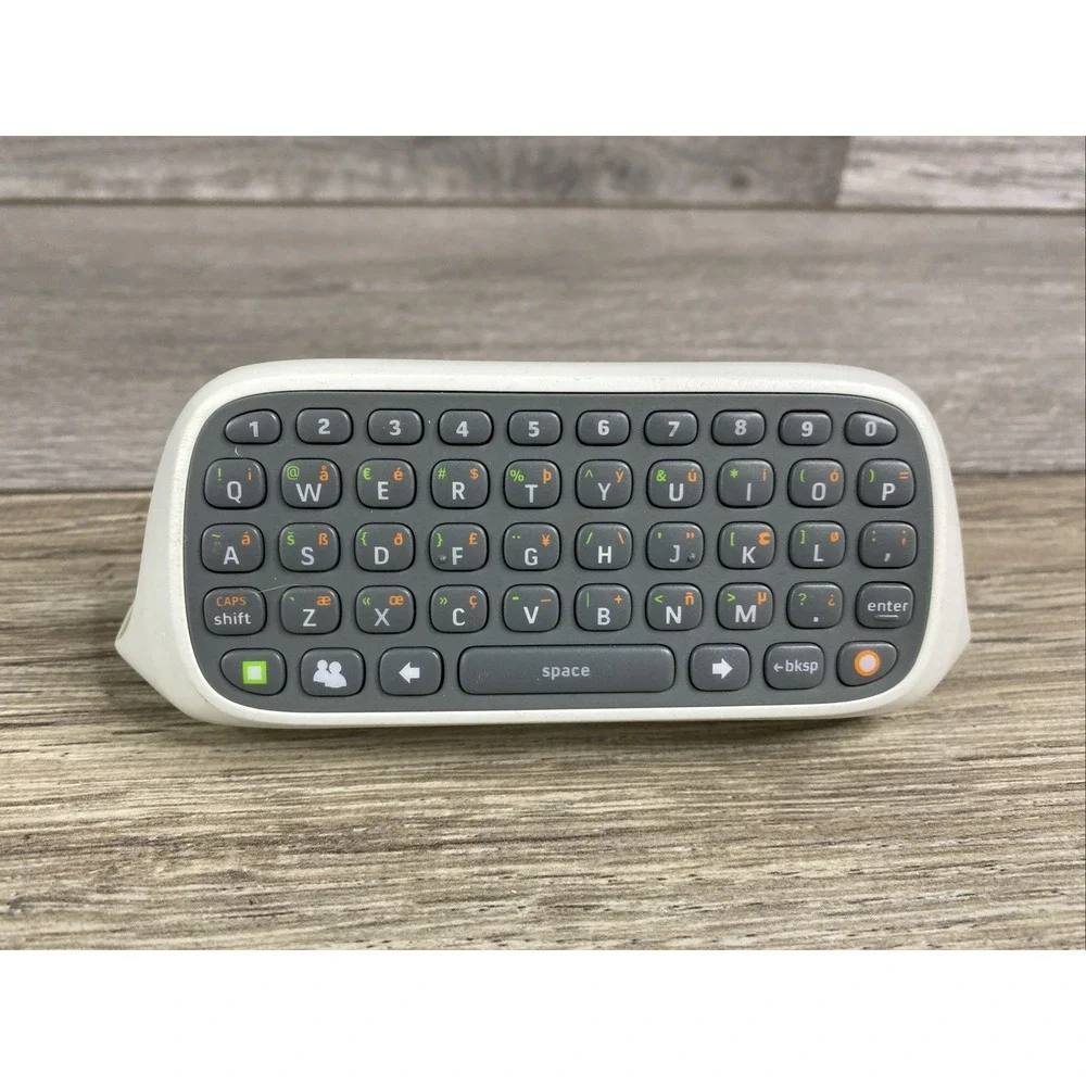 Microsoft Xbox 360 Chatpad X814365-001 White English QWERTY Controller Keyboard